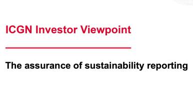 Cover for Influential global investor body sets out expectations on assurance of sustainability