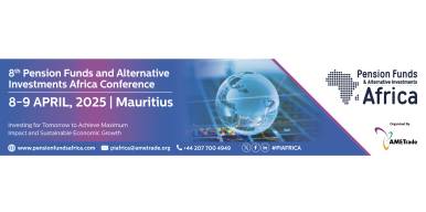 Cover for 8th Pension Funds and Alternative Investments Africa Conference (8/9 April 2025, Mauritius)