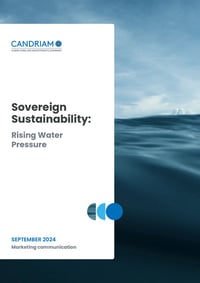 Front page of report 'Sovereign Sustainability: Rising Water Pressure'