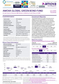 Front page of report 'Global Green Bond Fund Factsheet'