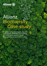 Front page of report 'Allianz Biodiversity Case-study'
