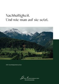 Front page of report 'Nachhaltigkeit. Und wie man auf sie setzt.'