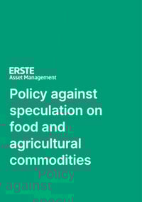 Front page of report 'Policy against speculation on food and agricultural commodities'