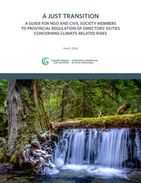 Front page of report 'A JUST TRANSITION'
