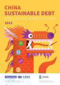 Front page of report 'CHINA SUSTAINABLE DEBT STATE OF THE MARKET REPORT 2023'
