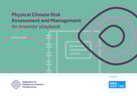 Front page of report 'Physical Climate Risk Assessment and Management'