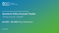 Front page of report 'Quarterly Policy Forecast Tracker'