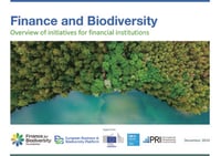Front page of report 'Finance and Biodiversity'