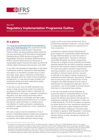Front page of report 'Regulatory Implementation Programme Outline'