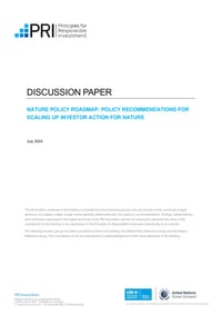 Front page of report 'NATURE POLICY ROADMAP'