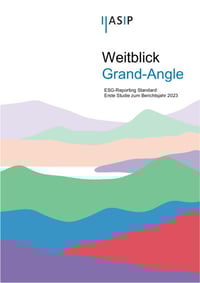 Front page of report 'ASIP ESG-Reporting Standard: Erste Studie zum Berichtsjahr 2023'