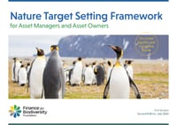 Front page of report 'Nature Target Setting Framework'