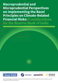 Front page of report 'Basel Principles on Climate-Related Financial Risks: Reserve Bank of India'