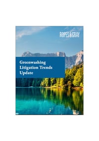 Front page of report 'Greenwashing Litigation Trends Update - U.S.'