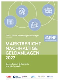 Front page of report 'MARKTBERICHT NACHHALTIGE GELDANLAGEN 2022 - Deutschland, Österreich und die Schweiz'