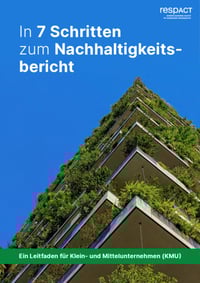 Front page of report 'In 7 Schritten zum Nachhaltigkeitsbericht'