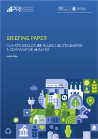 Front page of report 'Climate Disclosure Rules and Standards: A Comparative Analysis'