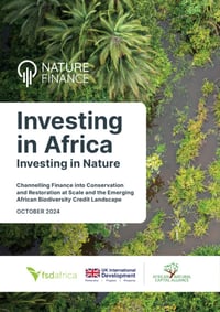Front page of report 'Investing in Africa - Investing in Nature'