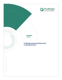 Front page of report 'PineBridge Investments Responsible Investing Statement'