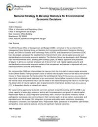 Front page of report 'U.S. National Strategy on Natural Capital Accounting'