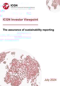 Front page of report 'The assurance of sustainability reporting'