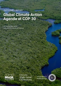 Front page of report 'Outcomes Report of the Global Climate Action Agenda at COP 30'