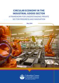Front page of report 'CIRCULAR ECONOMY IN THE INDUSTRIAL GOODS SECTOR'