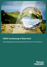 Front page of report 'CSRD-Umsetzung in Österreich'