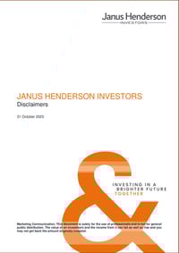 Front page of report 'Janus Henderson Investors Disclaimers'