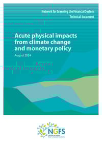 Front page of report 'Acute physical impacts from climate change and monetary policy'