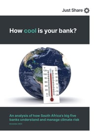 Front page of report 'How cool is your bank?'