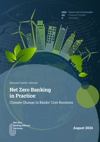 Front page of report 'Net Zero Banking in Practice: Climate Change in Banks’ Core Business'