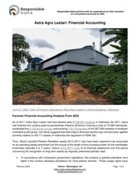 Front page of report 'Astra Agro Lestari: Financial Accounting'