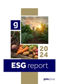 Front page of report 'gategroup ESG Report 2024'