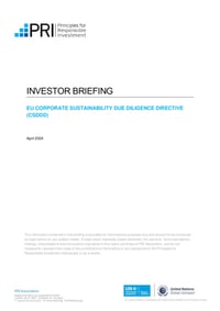 Front page of report 'EU CORPORATE SUSTAINABILITY DUE DILIGENCE DIRECTIVE (CSDDD)'