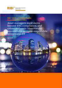 Front page of report 'Responsible Investment Brand Index 2025'
