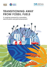 Front page of report 'Transitioning away from fossil fuels: A roadmap based on renewables, electrification and grid enhancement'