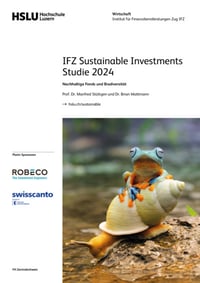 Front page of report 'Nachhaltige Fonds und Biodiversität - Studie 2024'