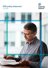 Front page of report 'Capital Group - ESG Policy Statement'