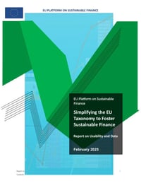 Front page of report 'Simplifying the EU Taxonomy to Foster Sustainable Finance'