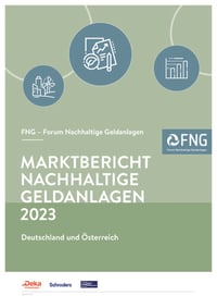 Front page of report 'MARKTBERICHT NACHHALTIGE GELDANLAGEN 2023 - Deutschland und Österreich'