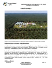 Front page of report 'London Sumatra: Financial Accounting'