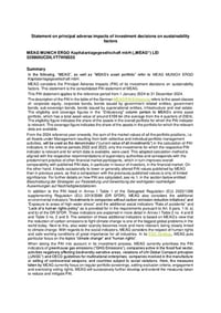 Front page of report 'MEAG PAI Statement FY2024'