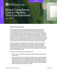 Front page of report 'Global Compliance Carbon Markets: Structure Explained'