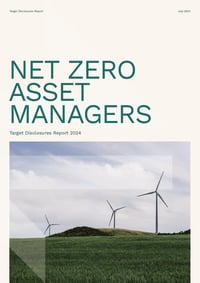 Front page of report 'Net Zero Asset Managers initiative publishes report on signatories’ target disclosures'