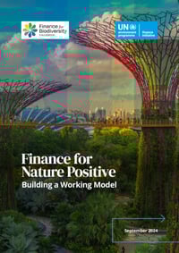 Front page of report 'Finance for Nature Positive'