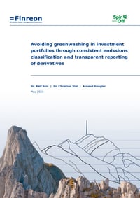 Front page of report 'Avoiding greenwashing in investment portfolios through consistent emissions classification and transparent reporting of derivatives'