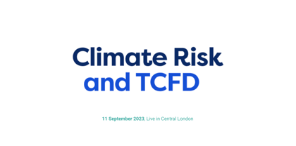 Cover for Climate Risk & TCFD Training Course (11 September 2023, London)
