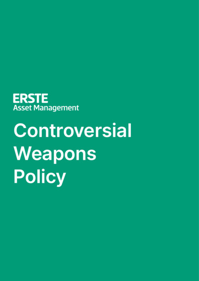 Front page of report 'Controversial Weapons Policy'