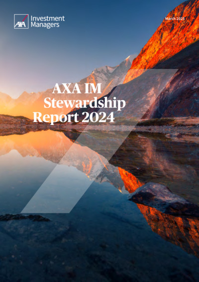 Front page of report 'AXA IM Stewardship Report 2024'